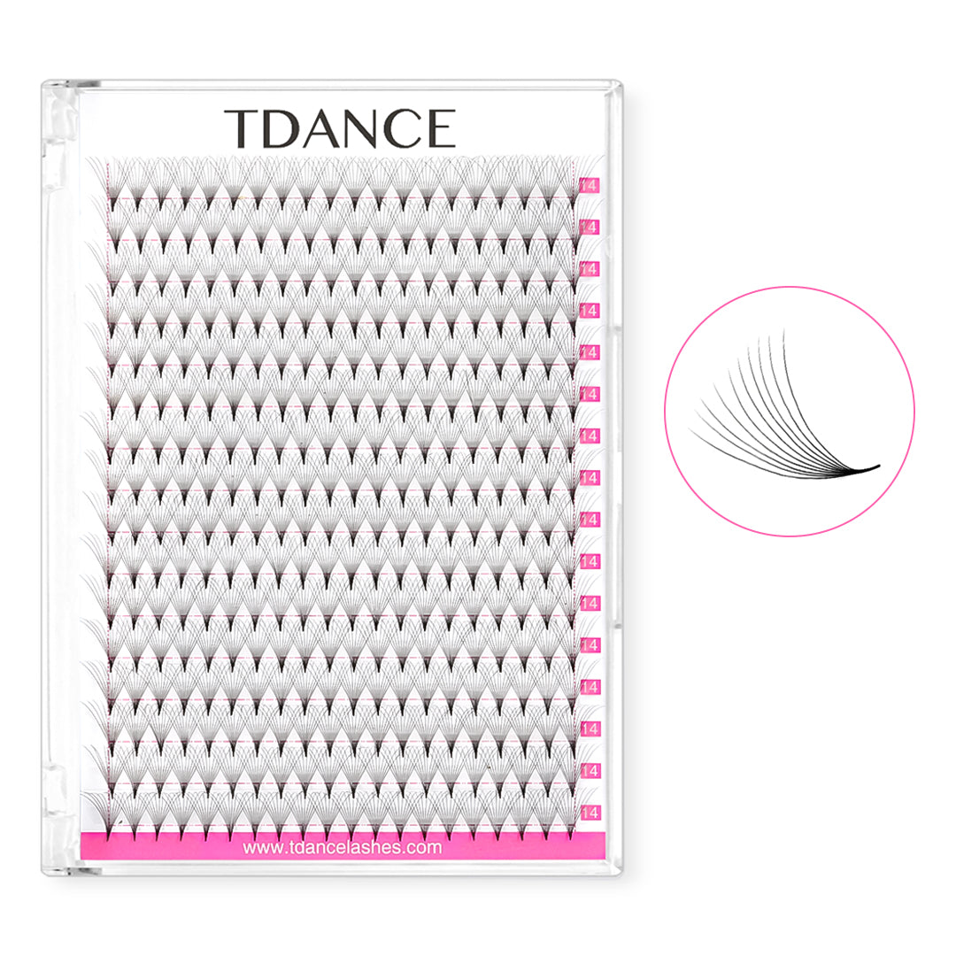 10D Premade Volume Fans Eyelash Extensions 320 Fans 16 Rows Pointy Ba TDANCE