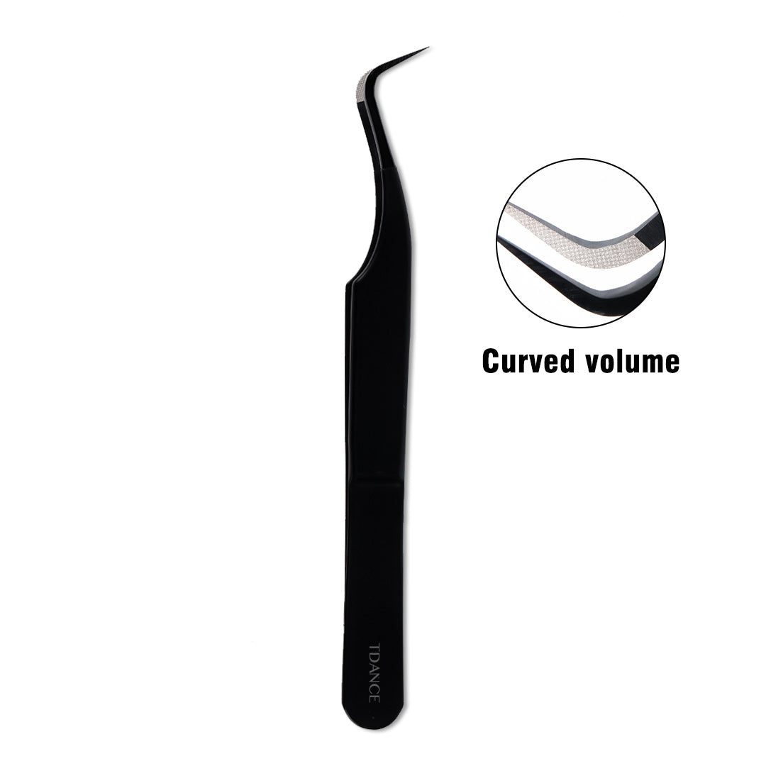 Curved Volume Fiber Tweezers For Eyelash Extension