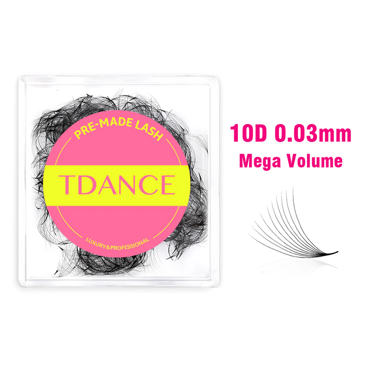 10D handgefertigtes Premade Volumen Loose Fans pointy base(500 Fans)