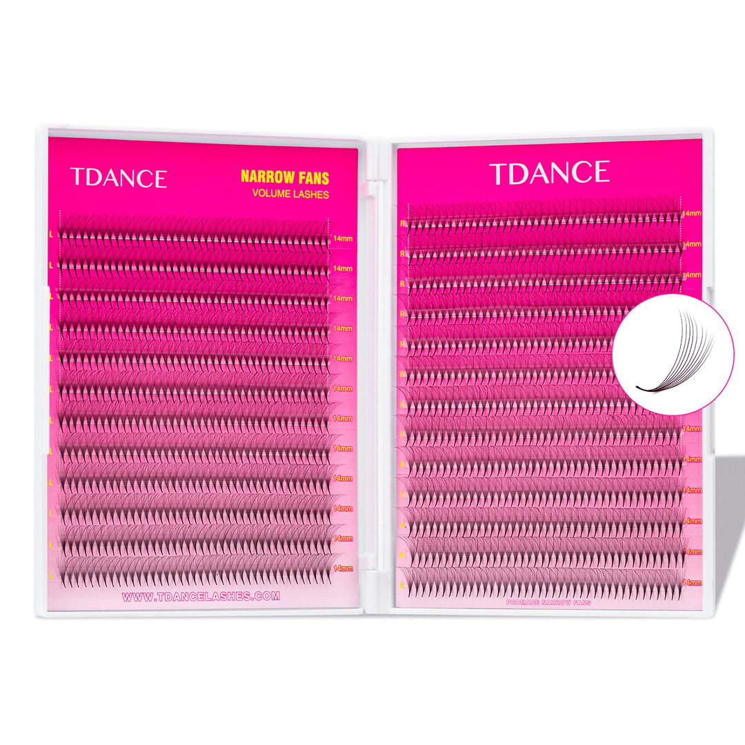 10D Narrow Promade Eyelash Extensions Ultra 1000 Fans TDANCE