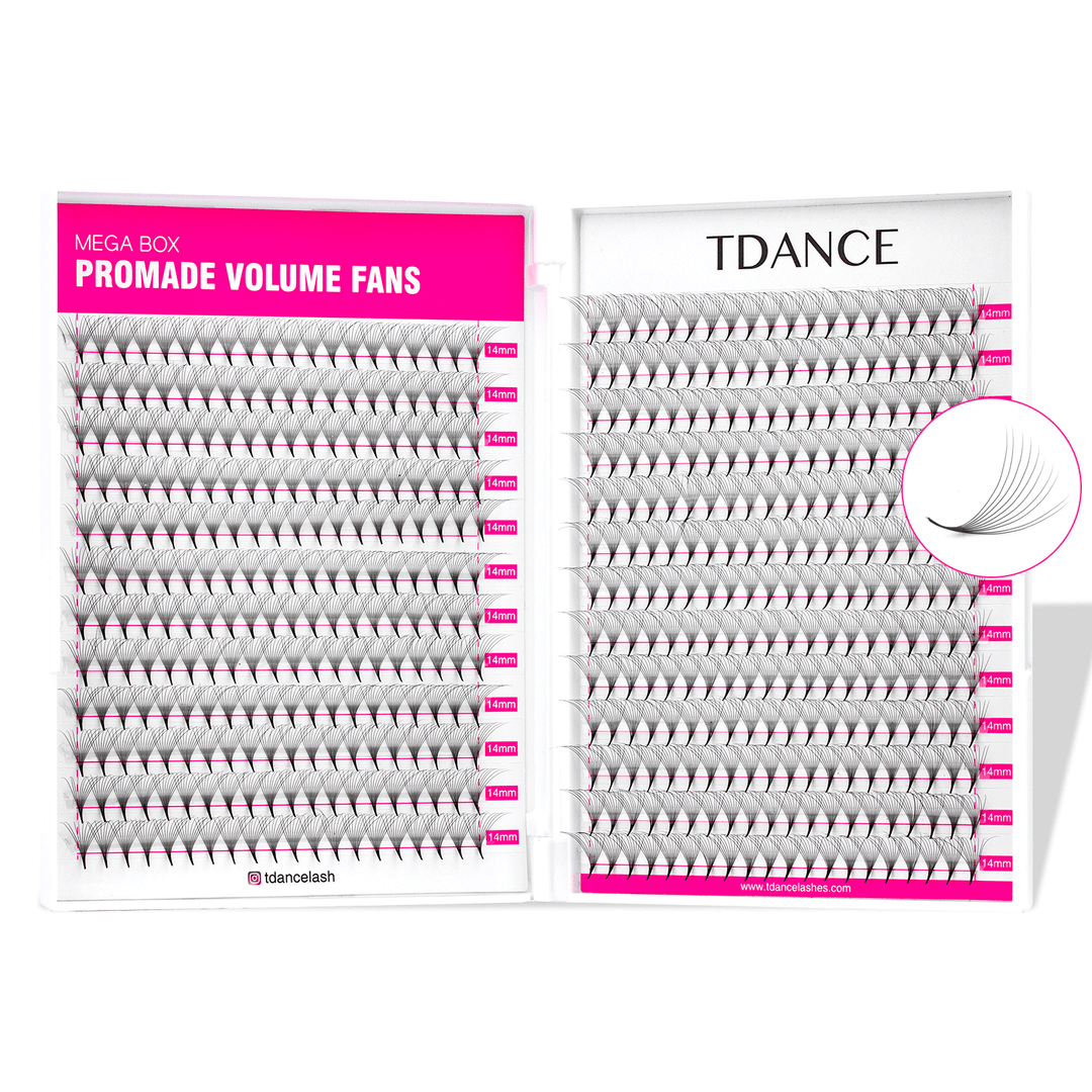 10D Promade Pointy Base Volume Eyelash Extensions 500 Fans TDANCE 1