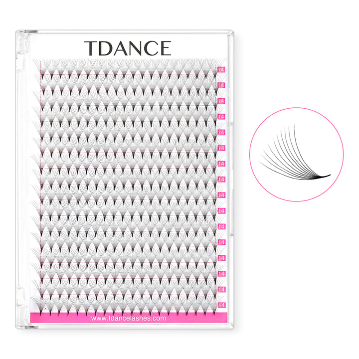 10D Premade Volume Fans Eyelash Extensions 320 Fans 16 Rows (Pointy Base)