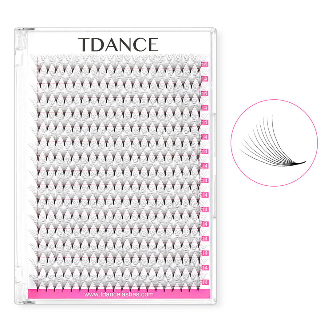 10D Premade Volume Fans Eyelash Extensions 320 Fans 16 Rows (Pointy Base)