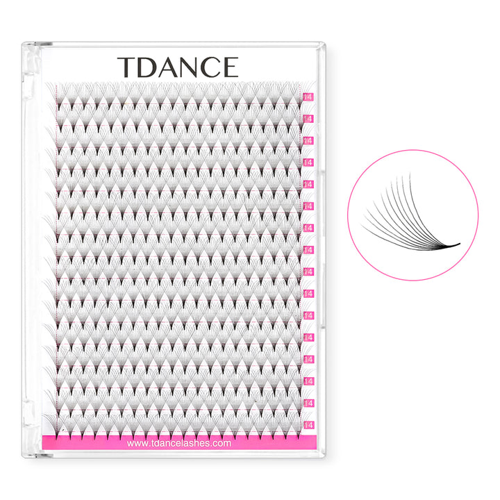 Extensions de cils de volume 10D Fan Volume 320 ventilateurs 16 rangées (pointy base)