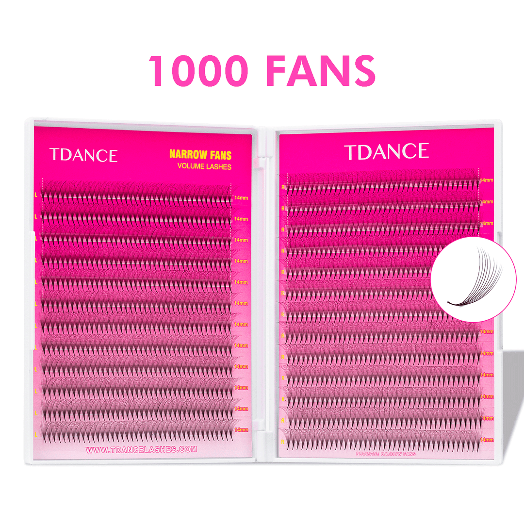 10D Narrow Promade Eyelash Extensions Ultra 1000 Fans
