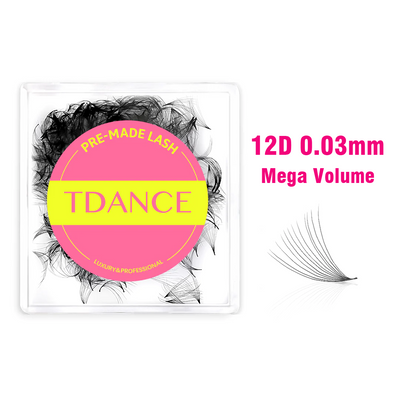 12d handgefertigtes Premade Volumen Loose Fans pointy base(500 Fans)