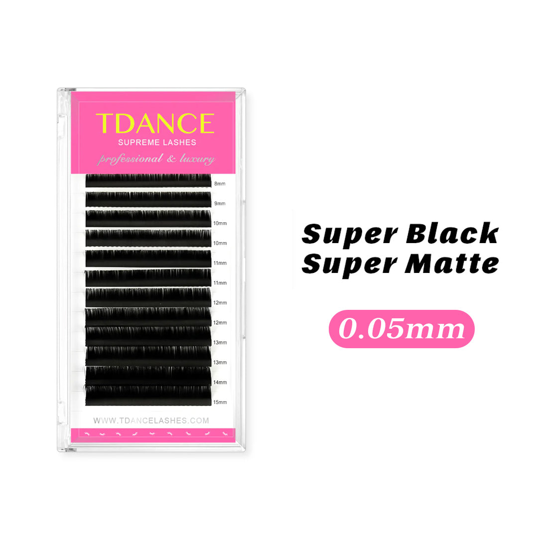 0.05mm Royal Sable Volume Eyelash Extensions(Super Black , Super Matte）
