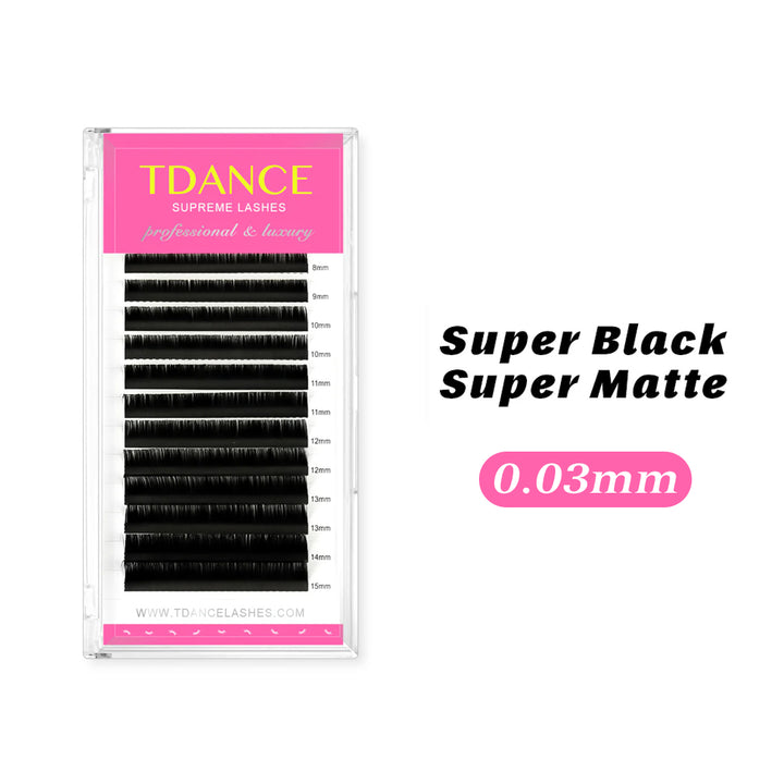 0.03mm Royal Sable Volume Eyelash Extensions(Super Black , Super Matte）