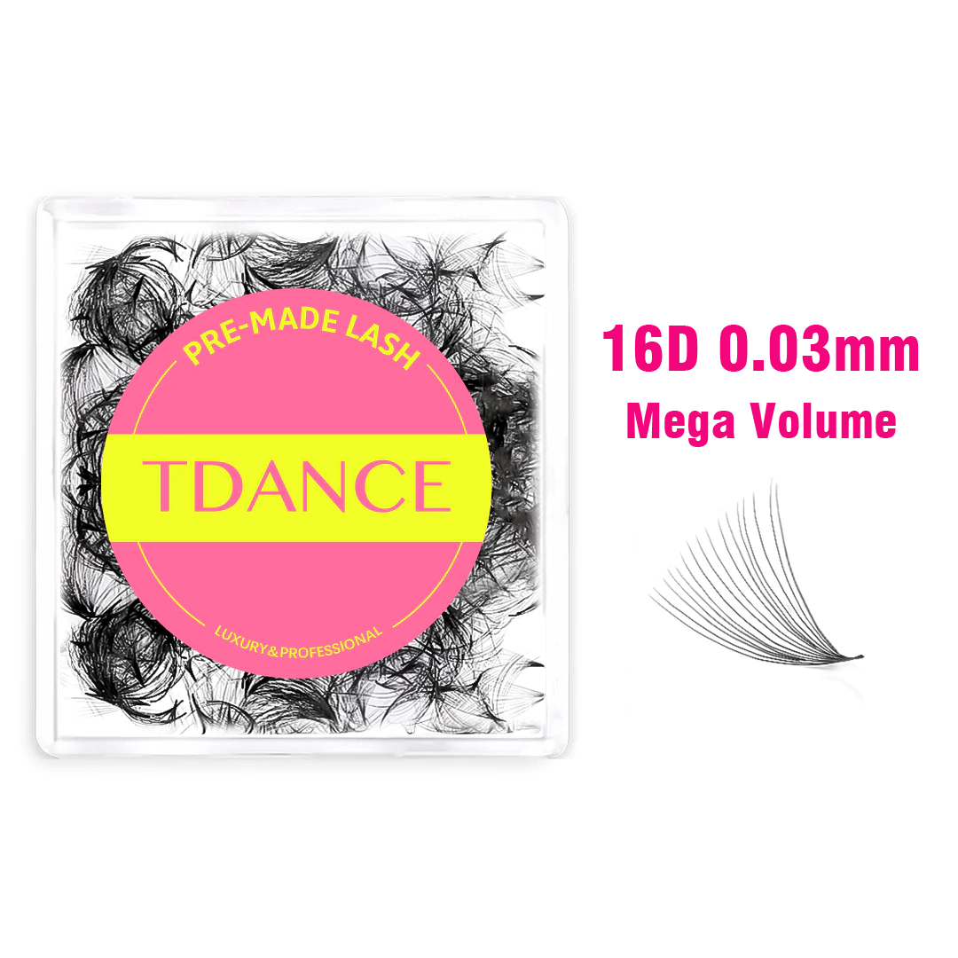 16D 0.03 Mega Volume Handmade Premade Volume Loose Fans Pointy Base(500 Fans)