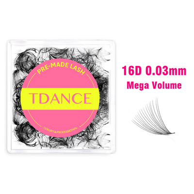 16D 0.03 Mega Volume Handmade Premade Volume Loose Fans Pointy Base(500 Fans)