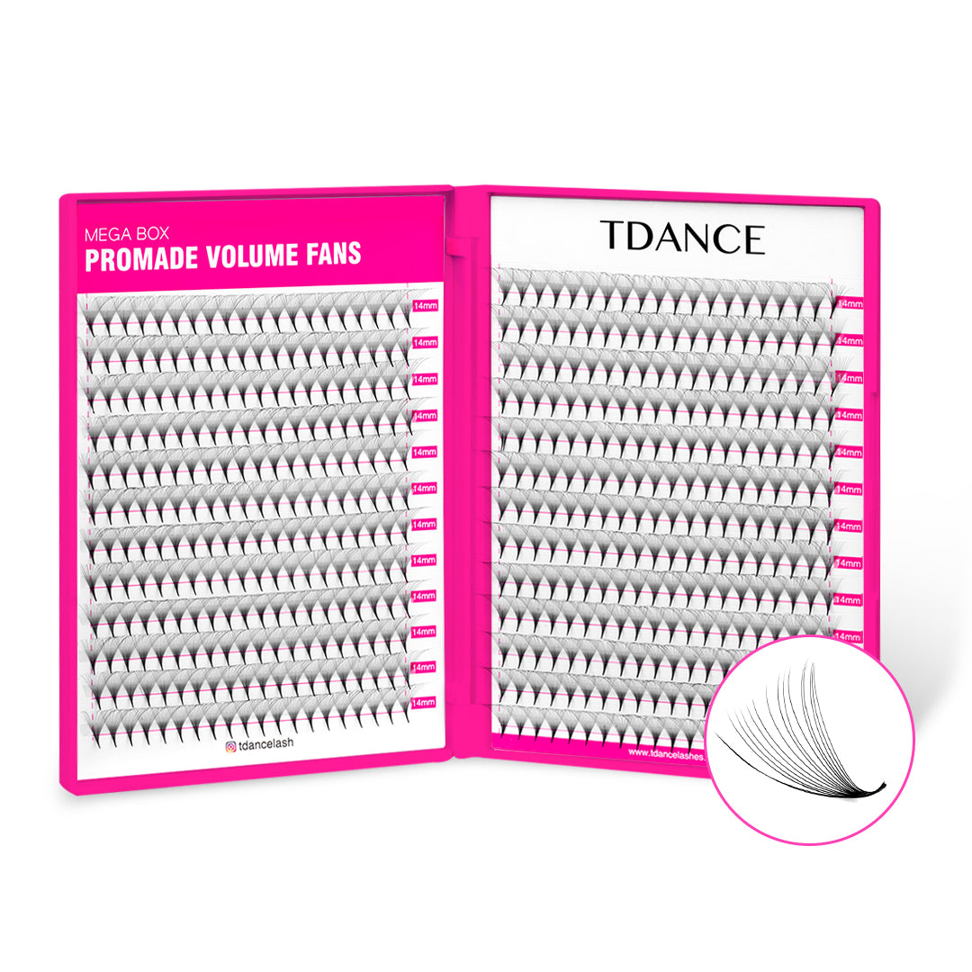 16D Promade Volume 500 Fans Lashbook TDANCE