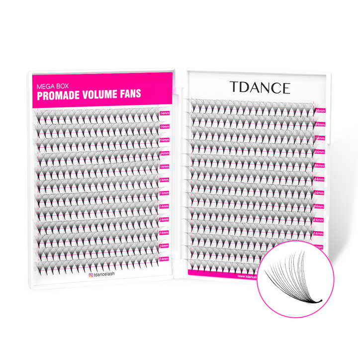 16D Promade Volume 500 Fans Lashbook TDANCE