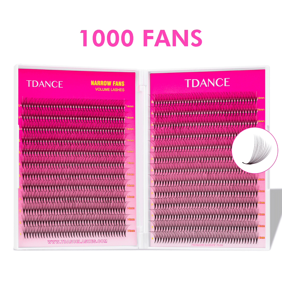 16D Narrow Promade Eyelash Extensions Ultra 1000 Fans