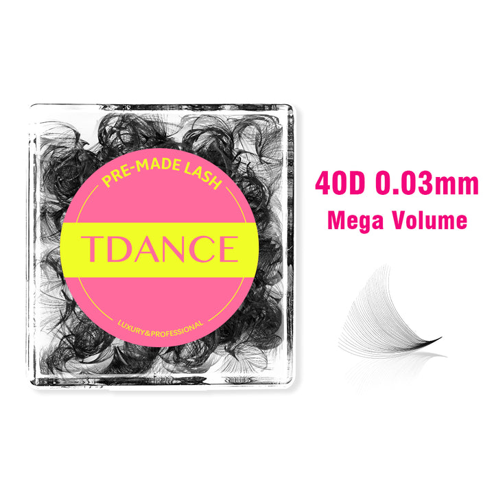 40D Handmade Premade Volume Loose Fans Pointy Base(500 Fans)