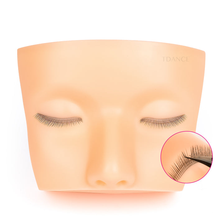 Mini Mannequin Head With Three Layer Lashes