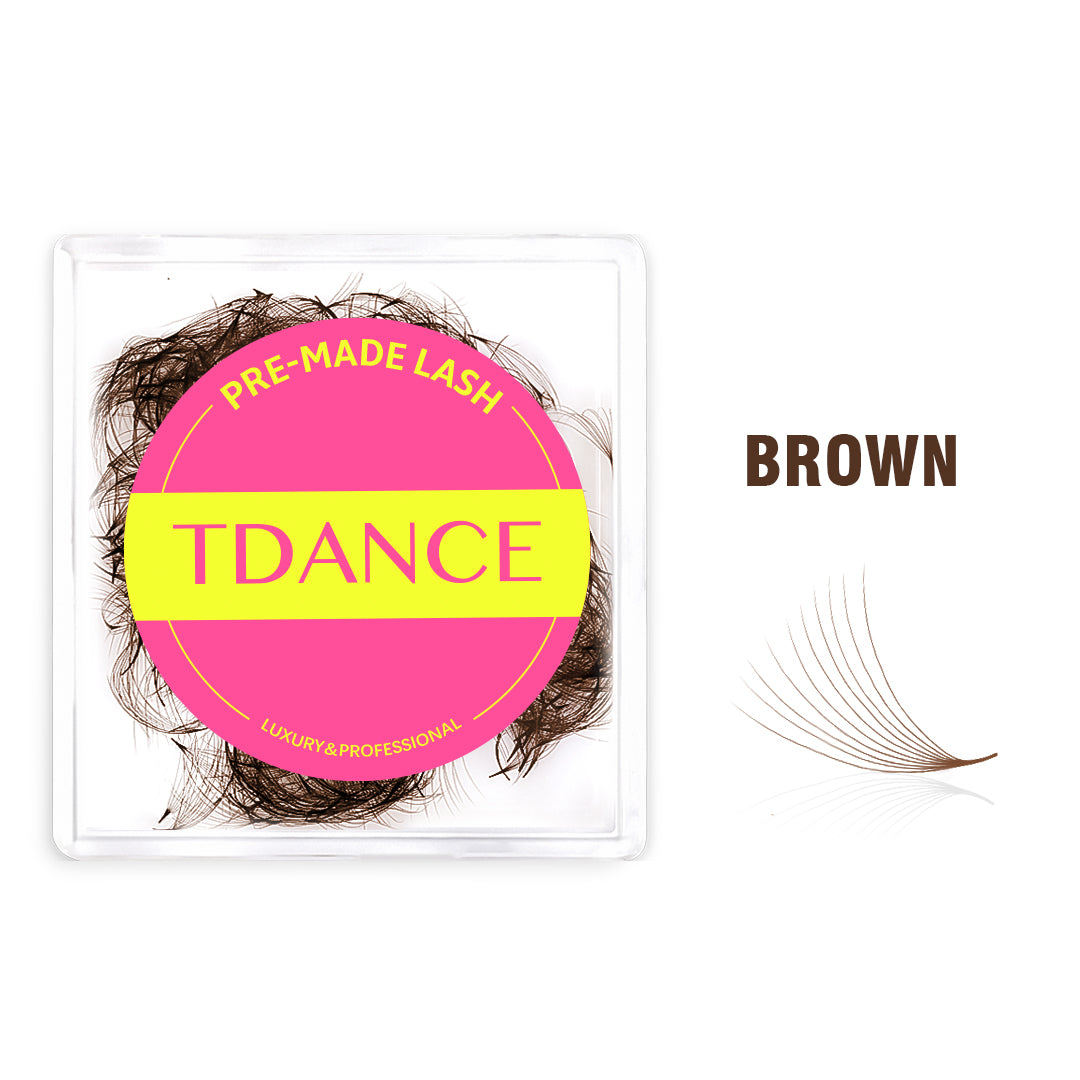10D Colored Dark Brown Premade Volume Loose Fans(500 Fans)