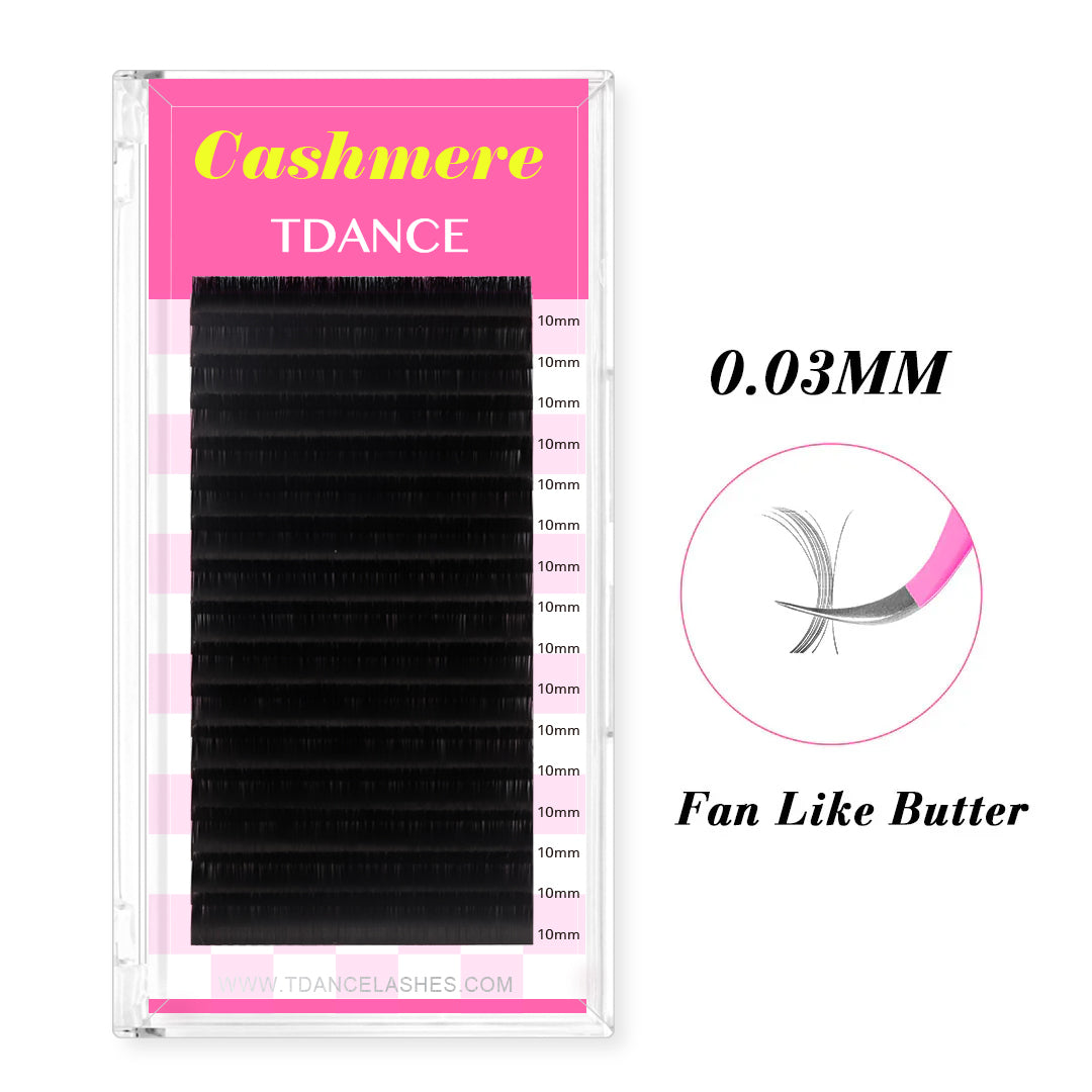 0.03MM Cashmere Premium Mega Volume Eyelash Extensions 16Rows