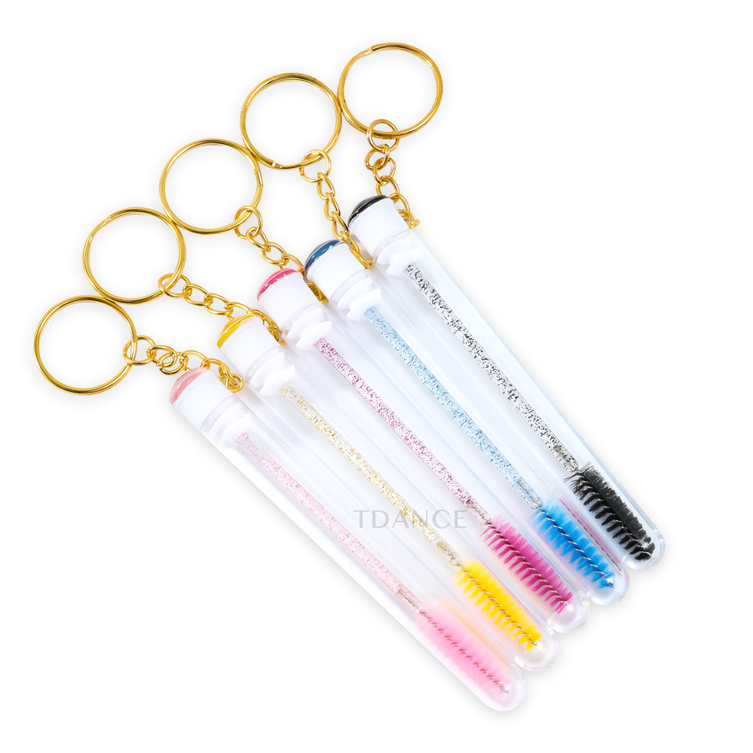 Smiley Bottle Glitter Mascara pinceles con anillo