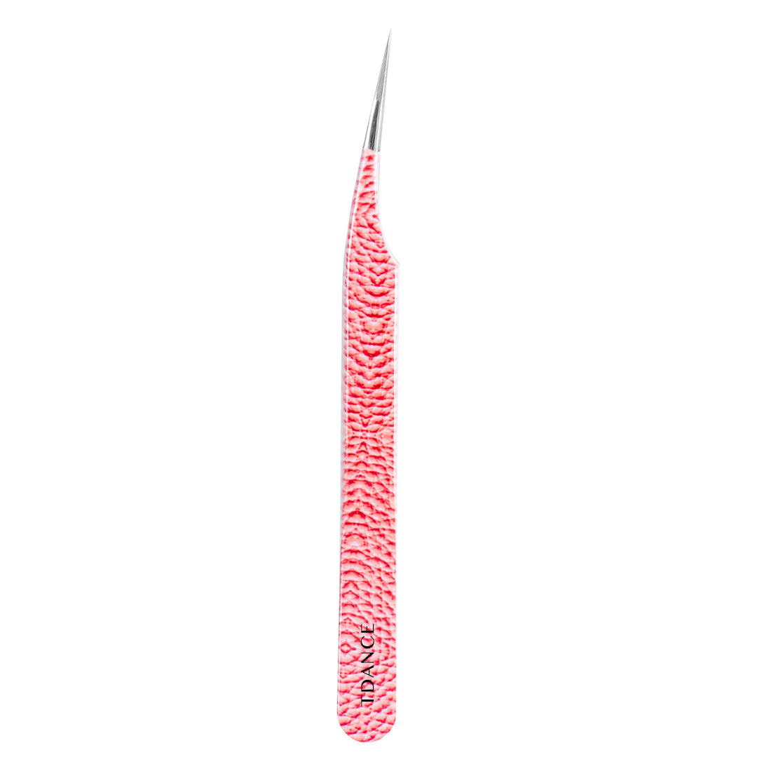 TP-09 Pink Marbling Tweezers For Eyelash Extension