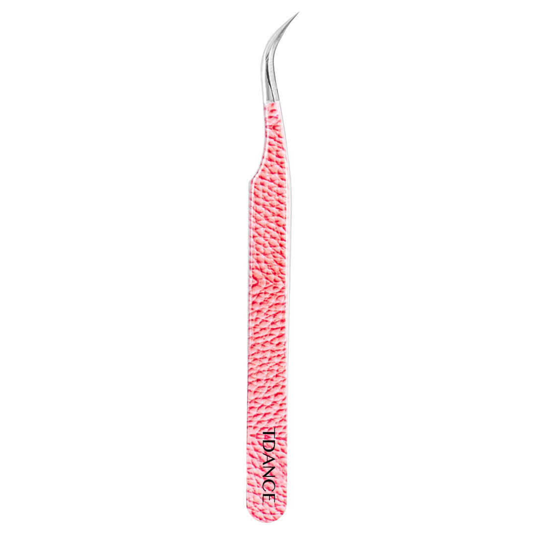 TP-01 Pink Marbling Tweezers For Eyelash Extension