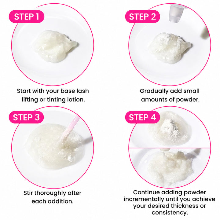 Glueless Lash Lift Powder | Viscosity Control for Korean Lash Lift