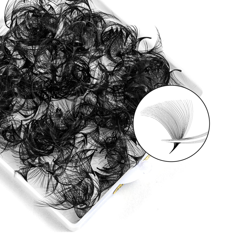 40D Handmade Premade Volume Loose Fans Pointy Base(500 Fans) USA1