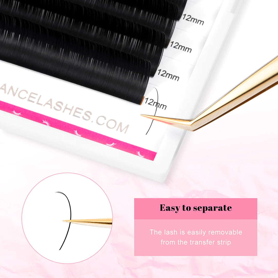 0.15MM DD Curl Ellipse Flat Classic Eyelash Extensions