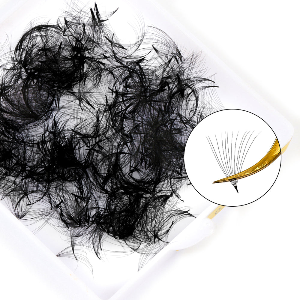 12D 0.03 Mega Volume Handmade Premade Volume Loose Fans Pointy Base(500 Fans)
