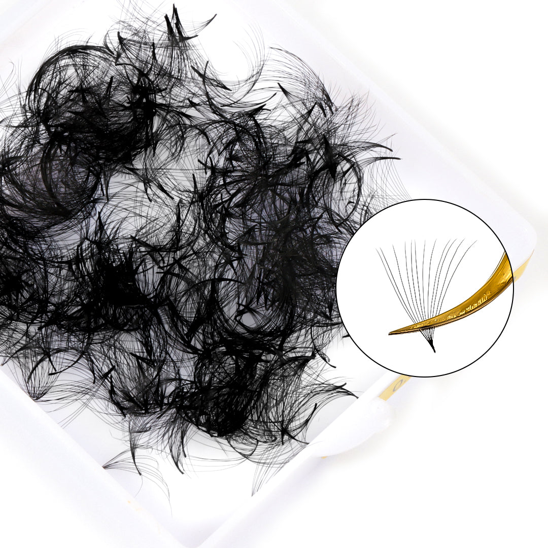 12d handgefertigtes Premade Volumen Loose Fans pointy base(500 Fans)