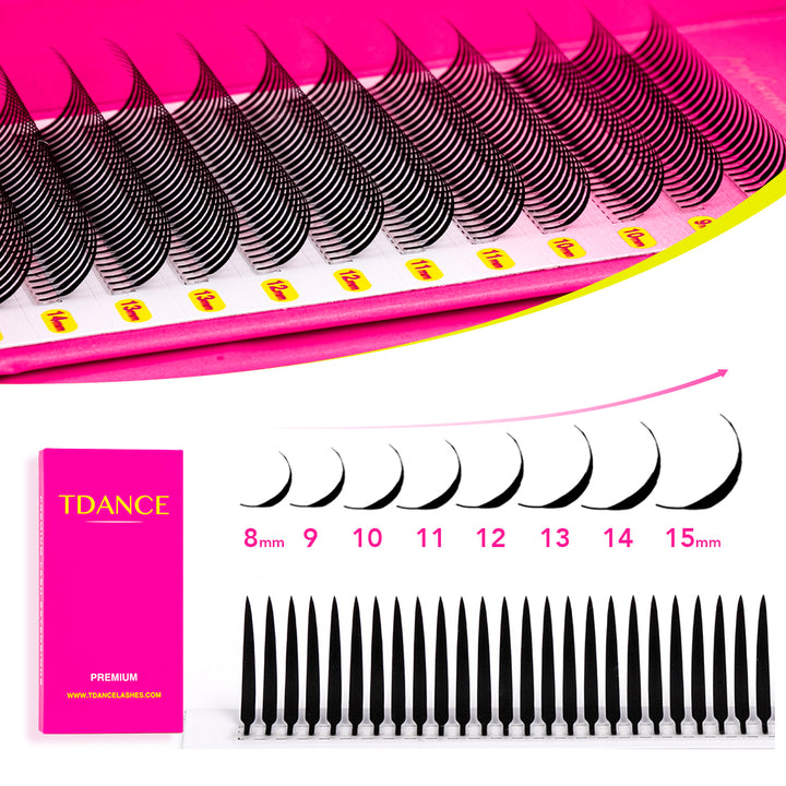 12 Rows 0.07MM Solid Spike Wispy Anime Lashes