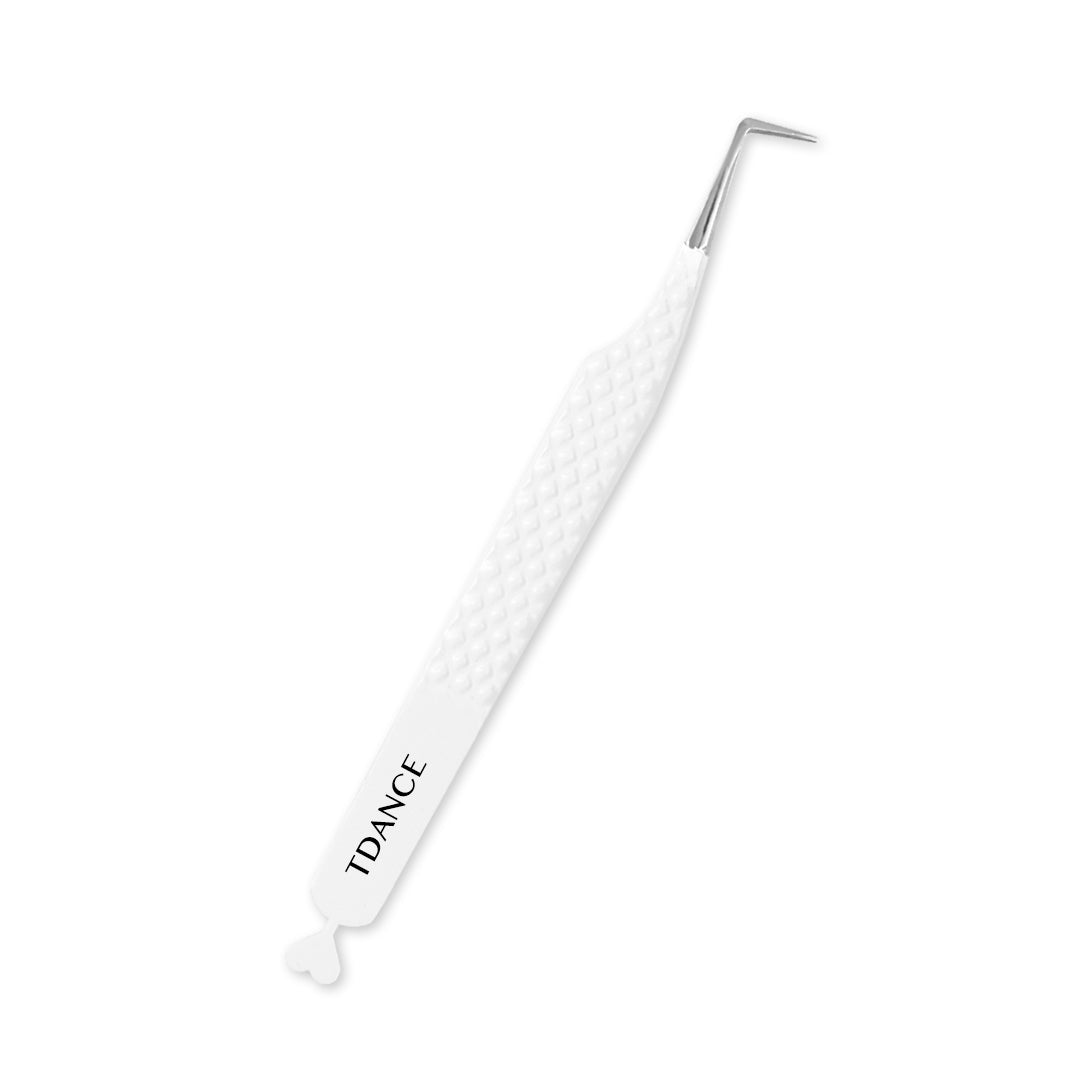 TW-02 Heart-shaped White Tweezers For Eyelash Extension