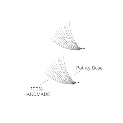 12d handgefertigtes Premade Volumen Loose Fans pointy base(500 Fans)