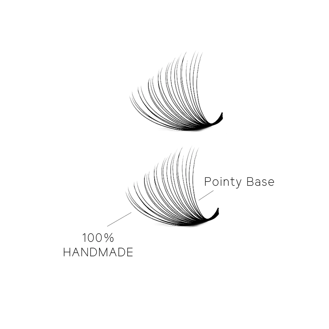 Wholesale 24D Handmade Premade Volume Loose Fans Pointy Base(500 Fans)