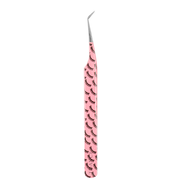 TR-02 Printed Black Lashes Tweezers For Eyelash Extension