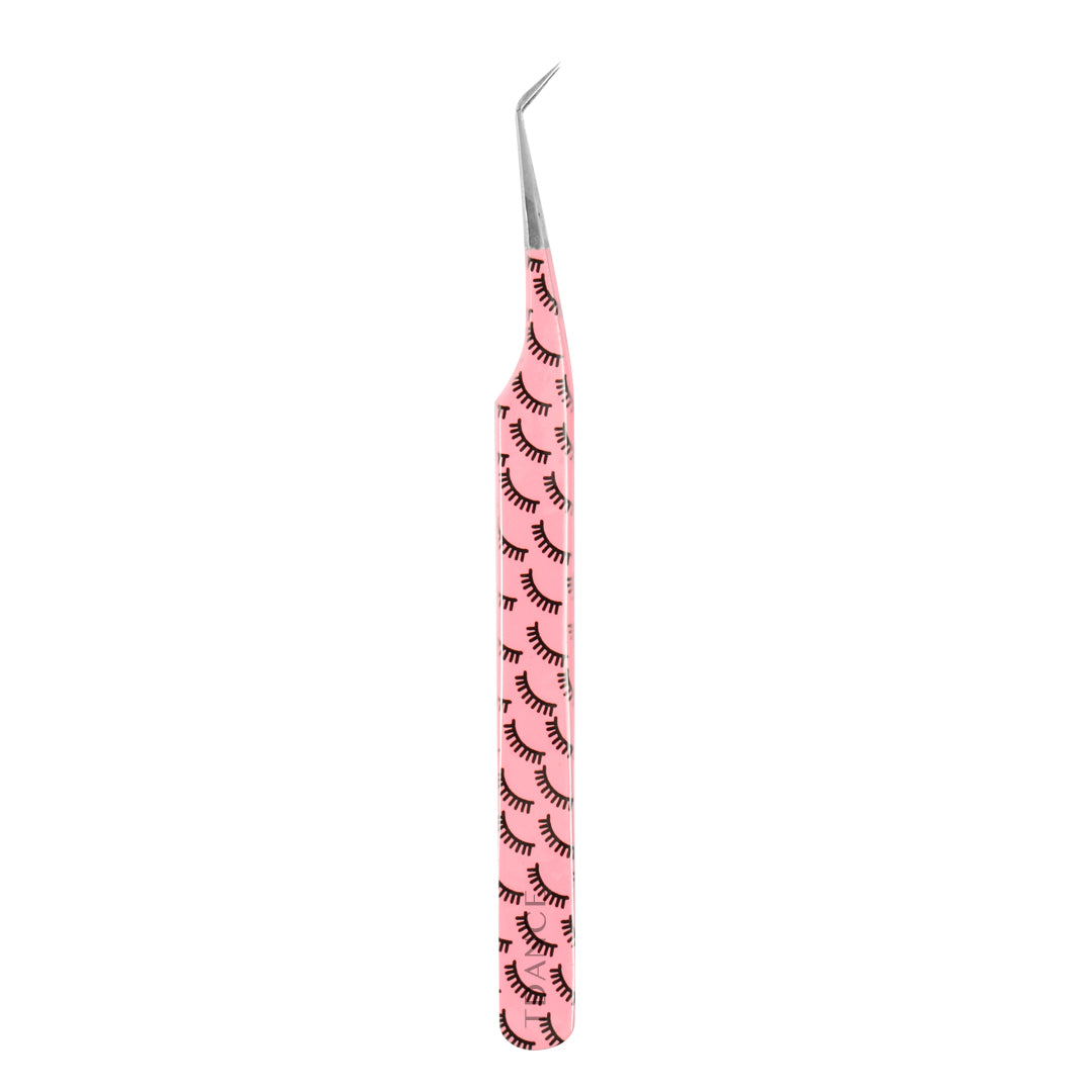 TR-02 Printed Black Lashes Tweezers For Eyelash Extension