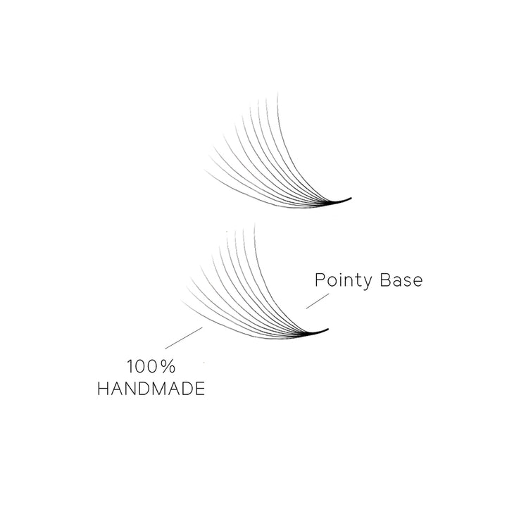 10D handgefertigtes Premade Volumen Loose Fans pointy base(500 Fans)