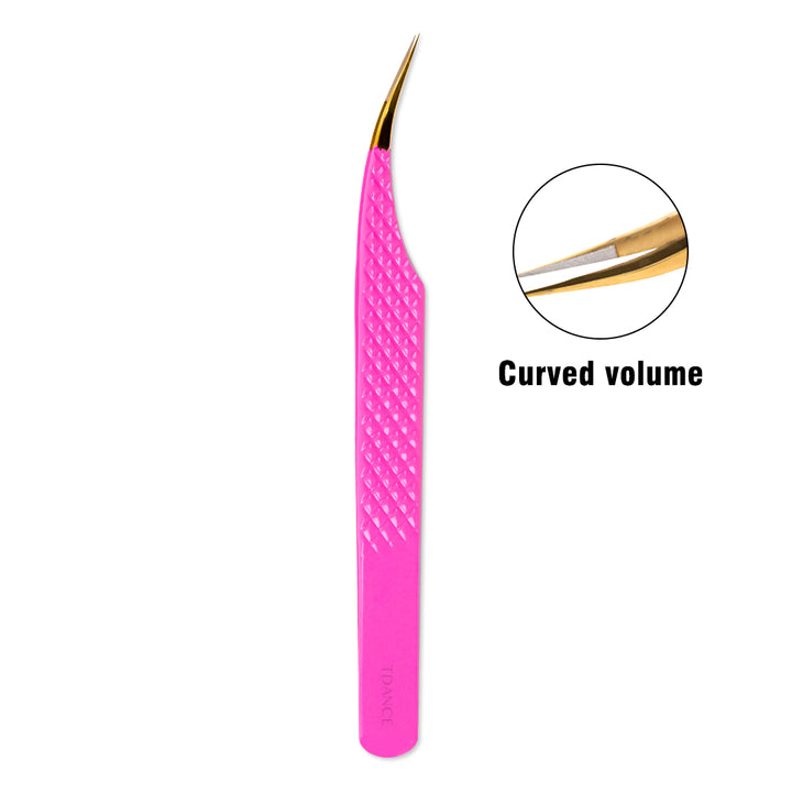TP-10 Pink Fiber Tweezers For Eyelash Extension