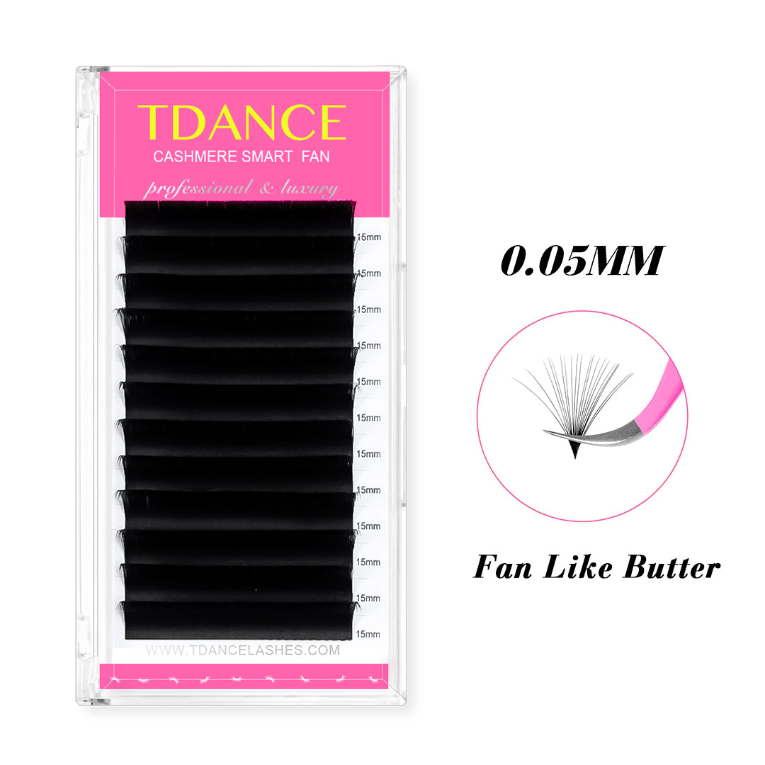 0.05MM Cashmere Easy Fan Mega Volume Eyelash Extensions