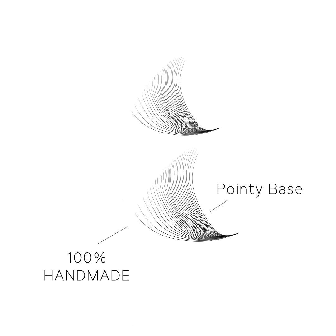 30D Handmade Premade Volume Loose Fans Pointy Base(500 Fans)