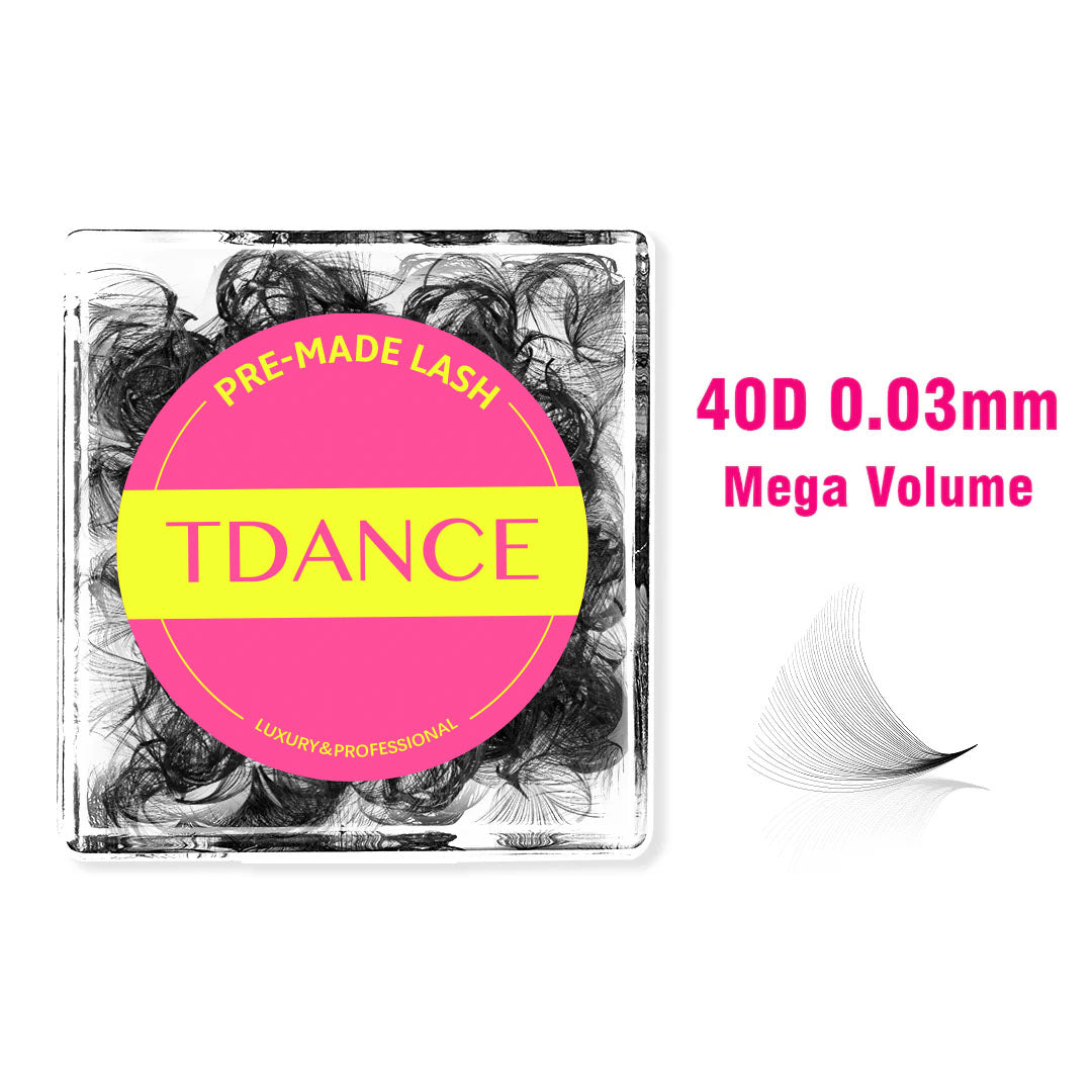 40D Handmade Premade Volume Loose Fans Pointy Base(500 Fans)