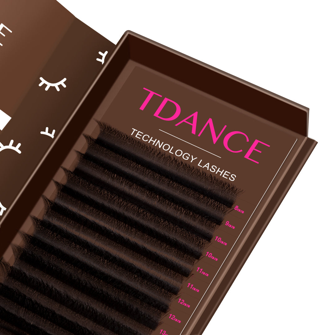 Dark Brown W Style 4D Promade Volume Fan Lashes