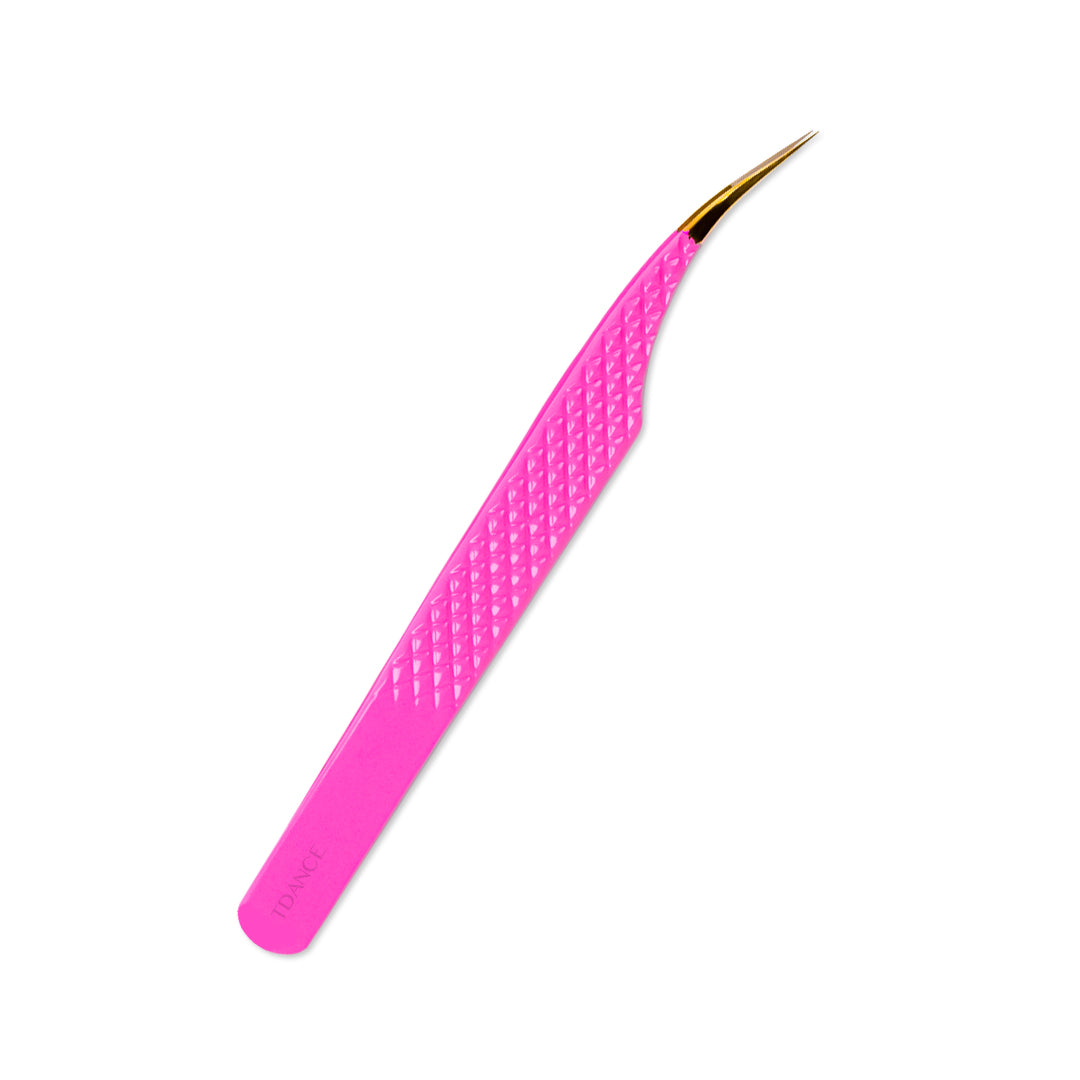 TP-10 Pink Fiber Tweezers For Eyelash Extension