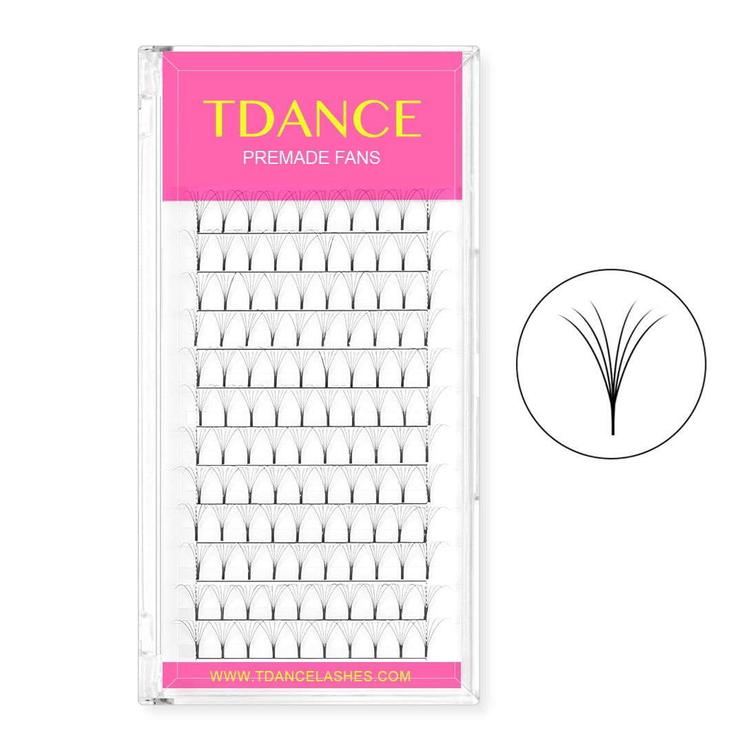 6D Premade Volume Fans Lashes 12 Rows (Long Stem)