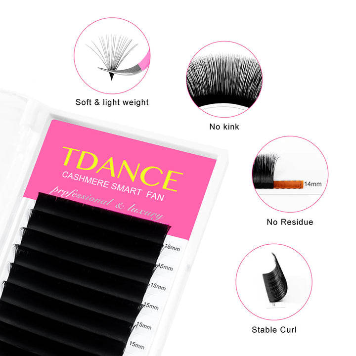 0.05MM Cashmere Easy Fan Mega Volume Eyelash Extensions