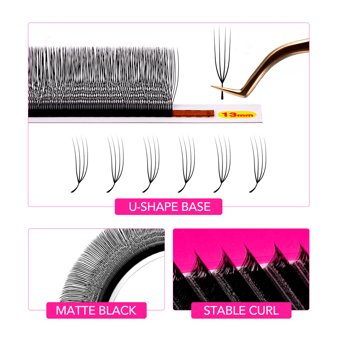U-Shaped 4D W Style Lashes TDANCE 