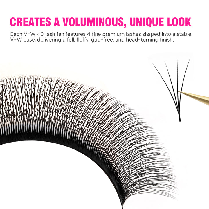 V-Shape W / V-W 4D Narrow Lashes