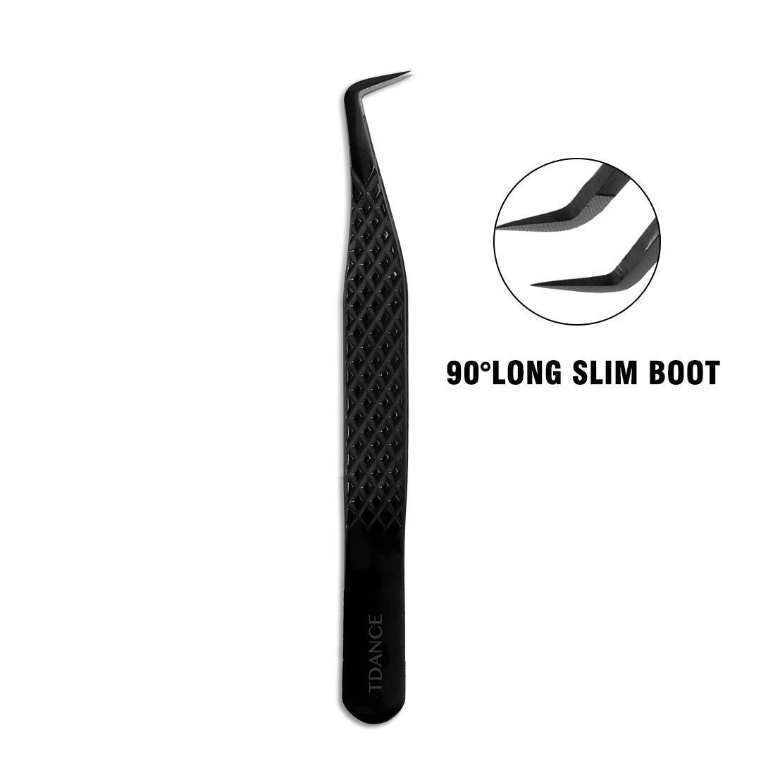 TB-05 Black Fiber Tweezers For Eyelash Extension