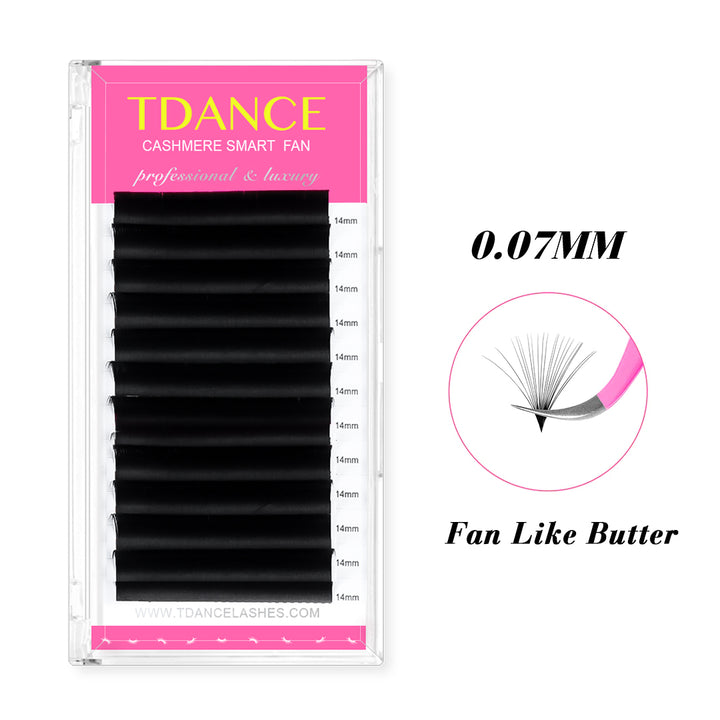 0.07MM Cashmere Easy Fan Mega Volume Eyelash Extensions