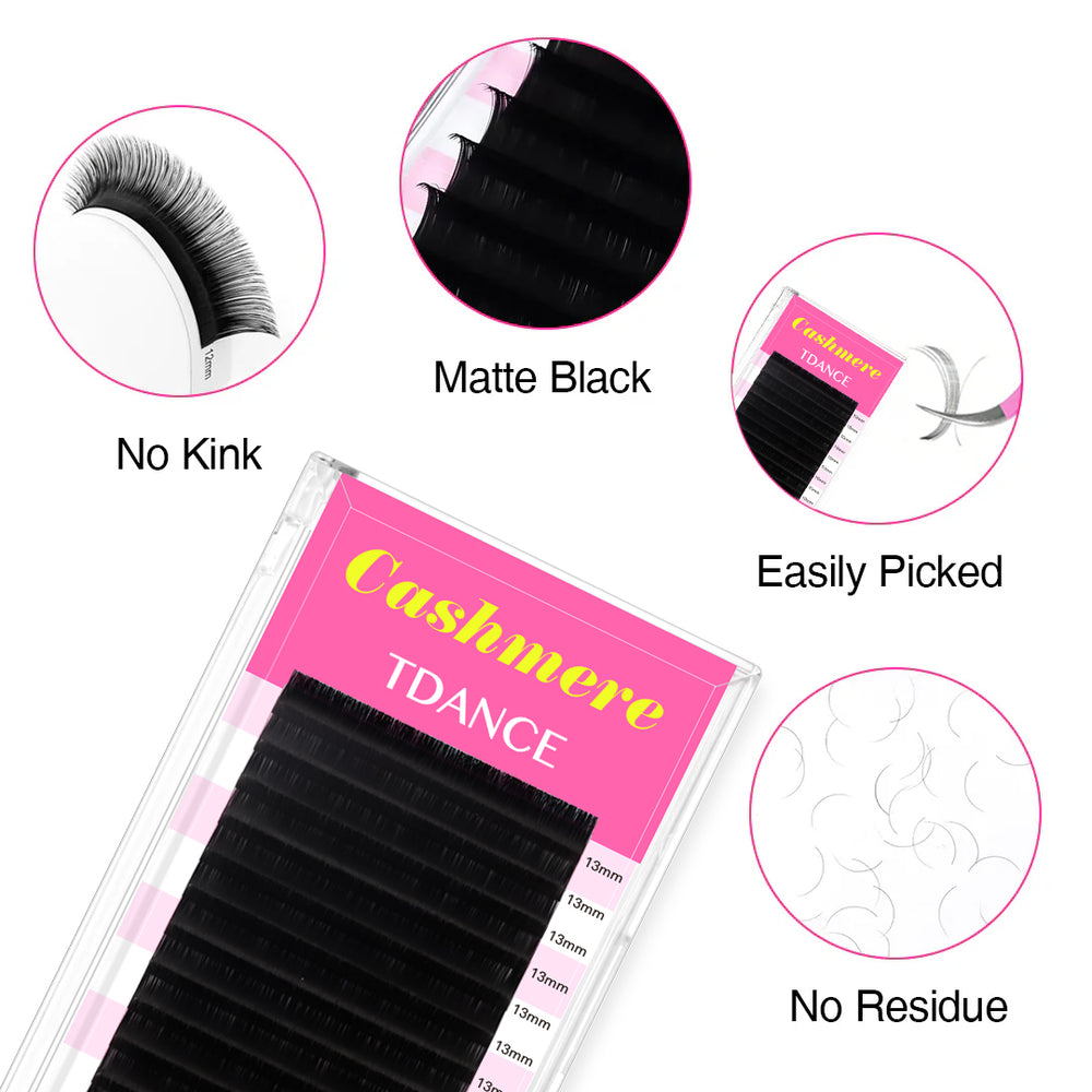 B/J/M/L/LD Curl Cashmere Volume Eyelash Extensions TDANCE