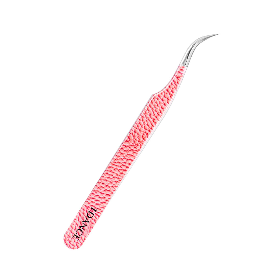 TP-01 Pink Marbling Tweezers For Eyelash Extension